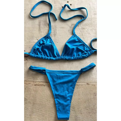 Biquíni Feminino Cortininha Fio Dental Marquinha Moda Praia Verão