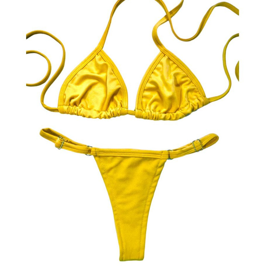 Biquíni Feminino Cortininha Fio Dental Marquinha Moda Praia Verão