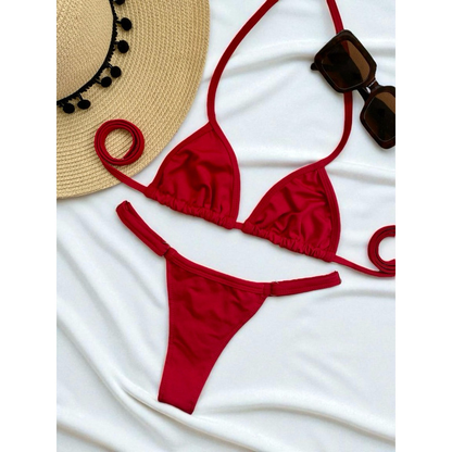Biquíni Feminino Cortininha Fio Dental Marquinha Moda Praia Verão